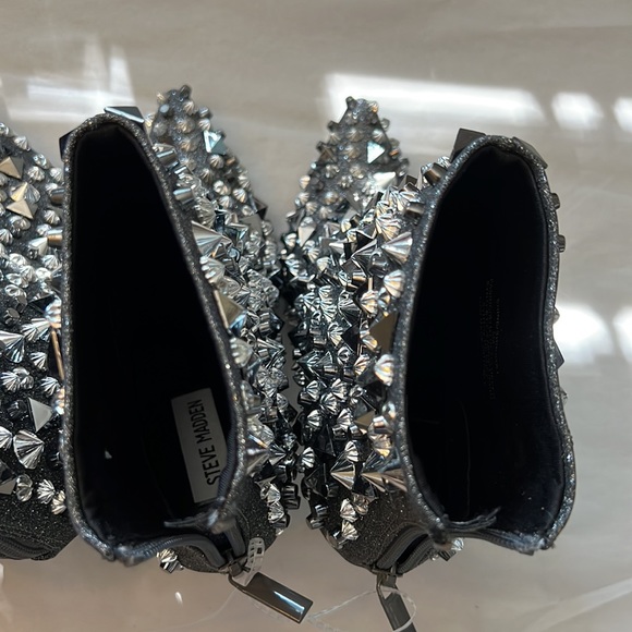 Steve Madden Shine Rhinestone Embellished Booties - Picture 8 of 14